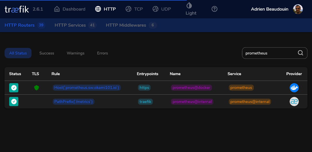 Traefik routers